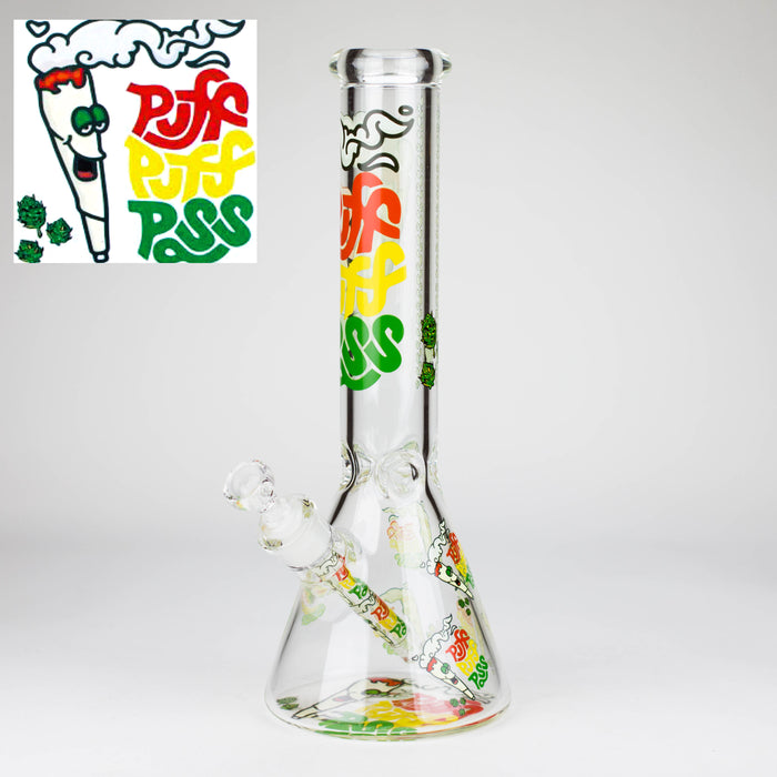 14″ Design Exclusive License Glass 7mm Bong Beaker Bong-Box of 6 [C1559-COMBO B]