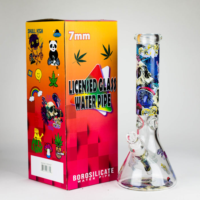 14″ Design Exclusive License Glass 7mm Bong Beaker Bong-Box of 6 [C1559-COMBO C]