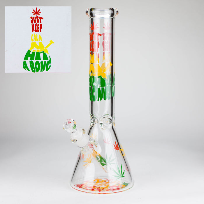 14″ Design Exclusive License Glass 7mm Bong Beaker Bong-Box of 6 [C1559-COMBO C]