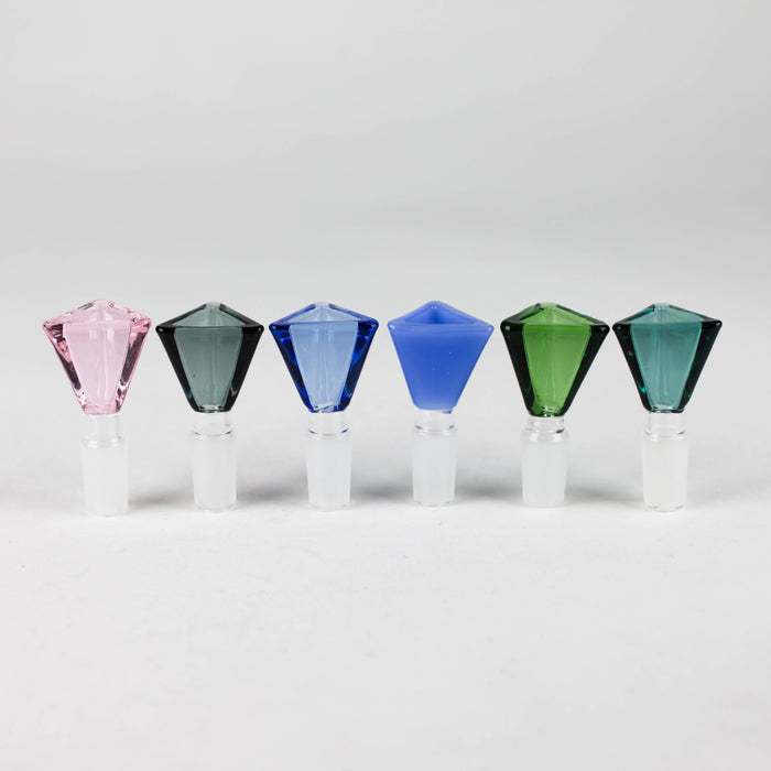 Triangle Male Join Glass Bowl Display Box of 8 [SMKJ-015]