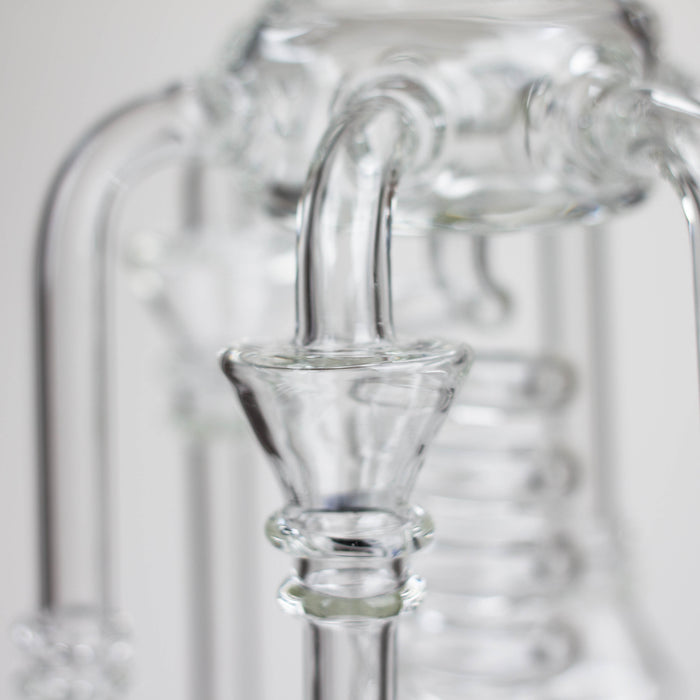 19" Coil Glass water recycler bong [C1576]