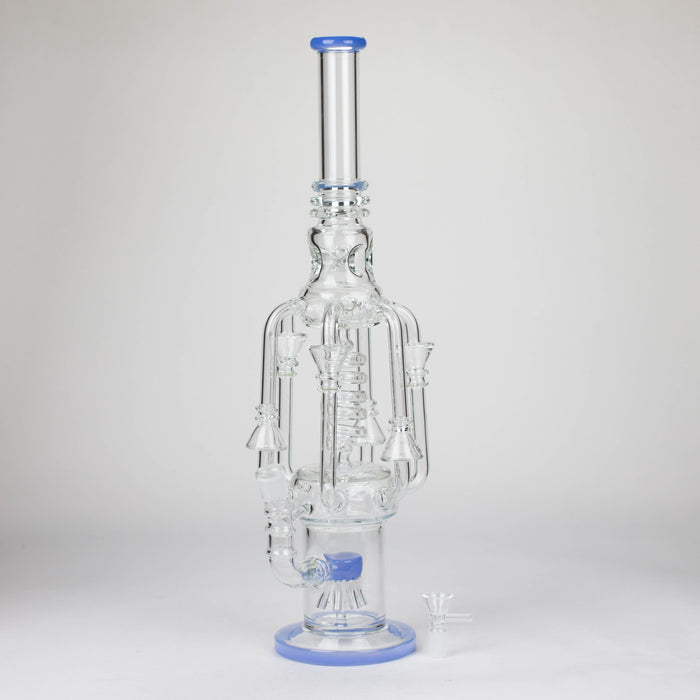 19" Coil Glass water recycler bong [C1576]