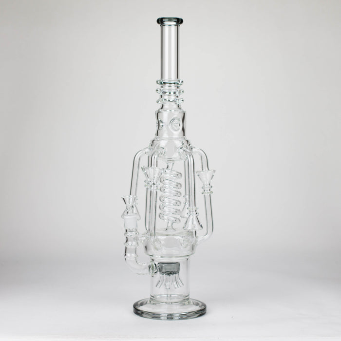 19" Coil Glass water recycler bong [C1576]