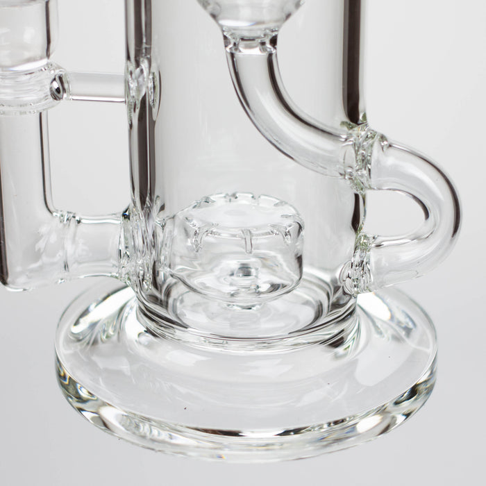 10″ Straight Tube Recycler Glass Bong [C1555]