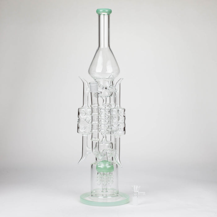 20" Coil Glass water recycler bong [C1577]