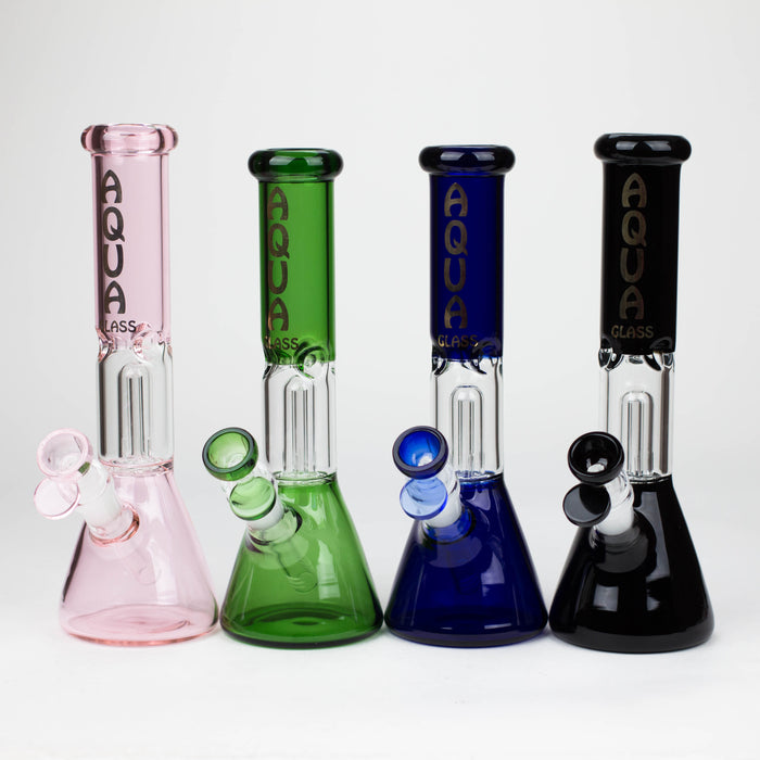 AQUA | 10″ Glass Bong with Percolator & Bowl Box of 8 [B2]