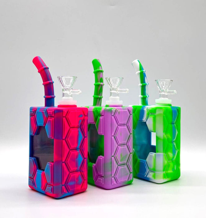 7" Silicone Juice Box bong-Assorted_8