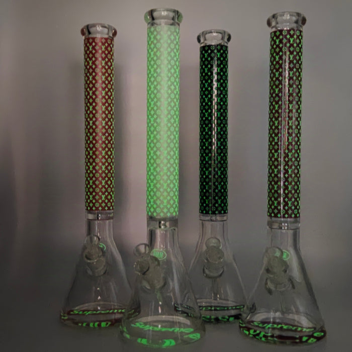 20" Stylish Designed 9mm Glow in the dark Glass Bong [LV205009]_1