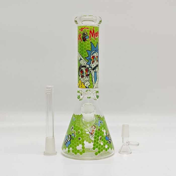 10" 5mm Assorted Design Beaker Bong [103805P]_9