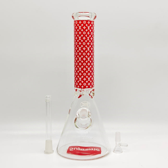 14" Stylish Designed 7mm Glow in the dark Glass Bong [LV145007]_7