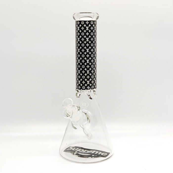 14" Stylish Designed 7mm Glow in the dark Glass Bong [LV145007]_2