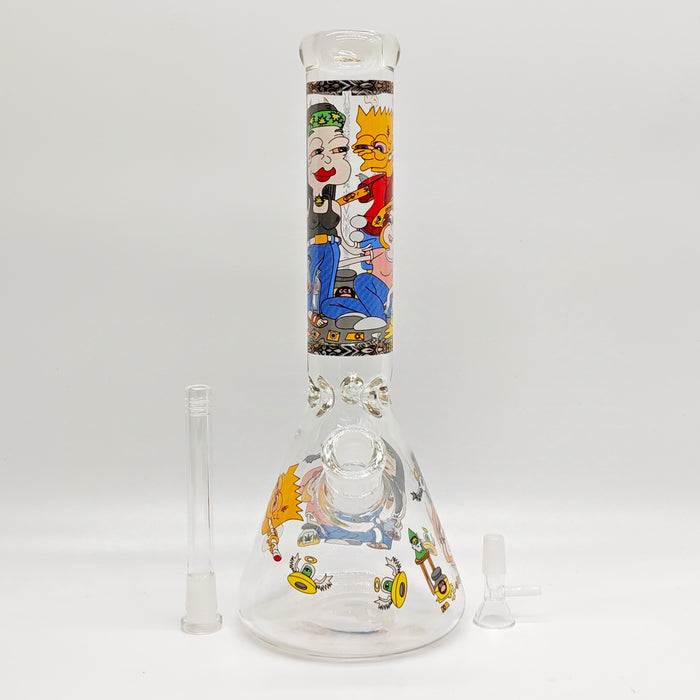 14" 7mm Novelty Design Beaker Glass Bong [240612]_8