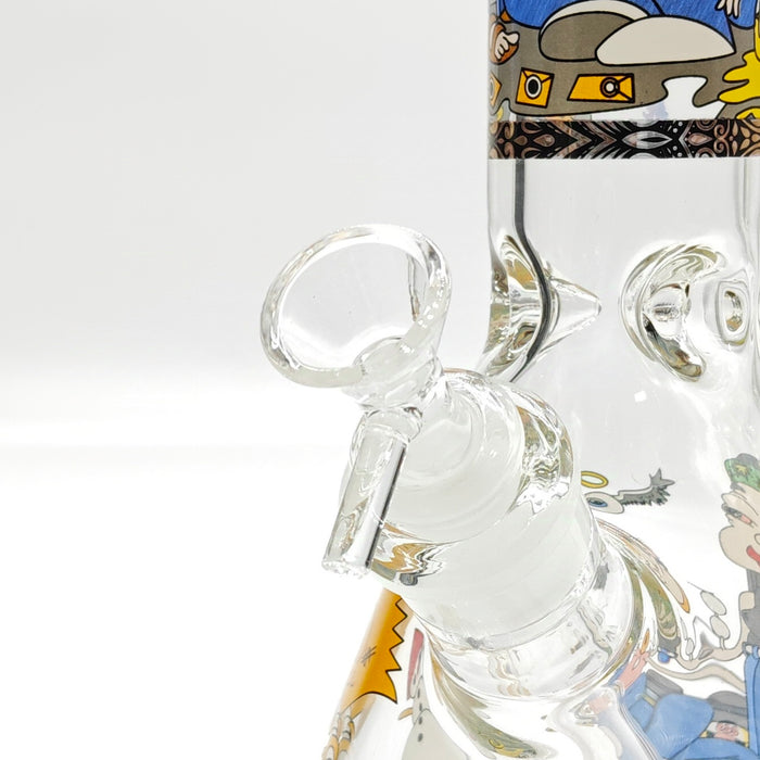 14" 7mm Novelty Design Beaker Glass Bong [240612]_9