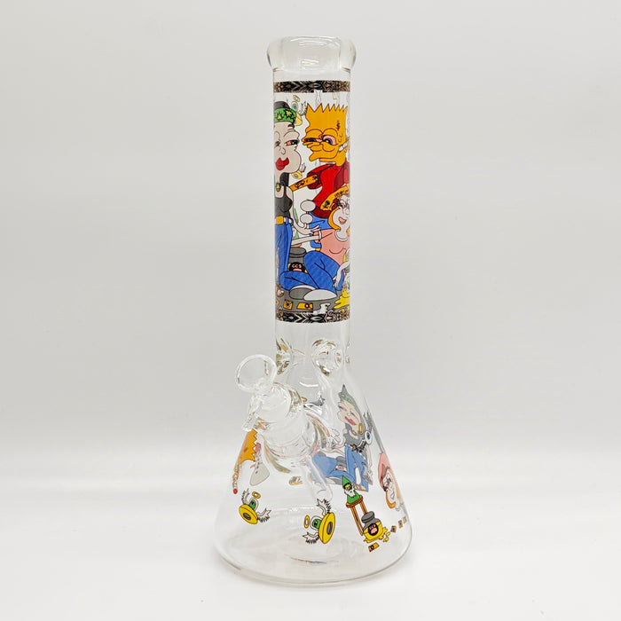 14" 7mm Novelty Design Beaker Glass Bong [240612]_2