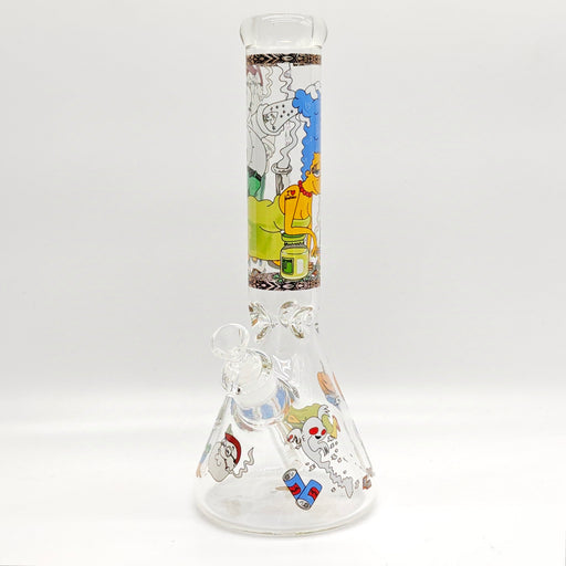 14" 7mm Novelty Design Beaker Glass Bong [240612]_1