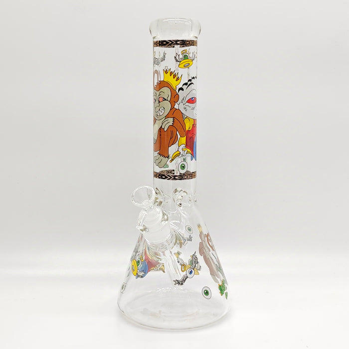 14" 7mm Novelty Design Beaker Glass Bong [240612]_5