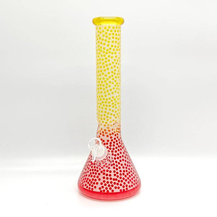 14" 5mm Abstract Design Beaker Glass Bong [LOT0072]_3