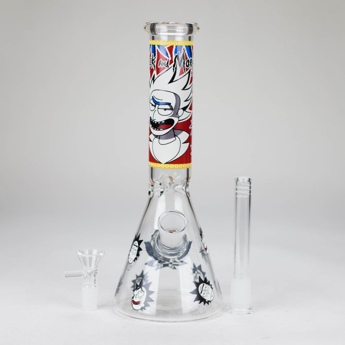 10" Comic Blast Glow in the dark Glass Bong [MG-160]