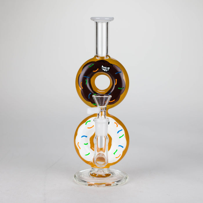 8.75" Double Donut Glass Bong [MK-BB04]