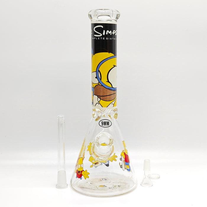 14" 9mm Cartoon Beaker Glass Bong [145009P]_6