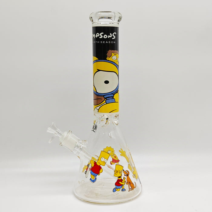 14" 9mm Cartoon Beaker Glass Bong [145009P]_5