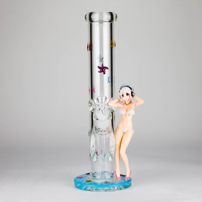 12" Figure Base Glass Bong