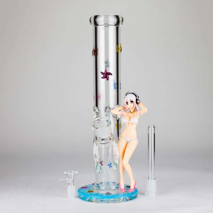 12" Figure Base Glass Bong