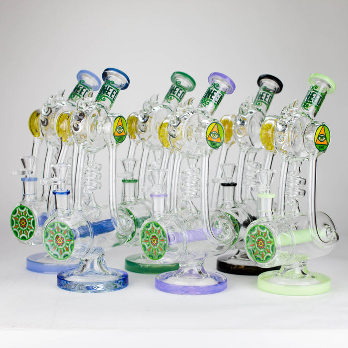 WENEED | 12" Twisting Tide Glass Bong