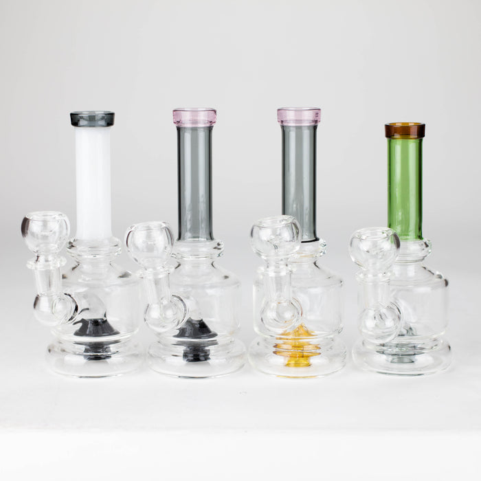 6" colour tube assorted glass bong