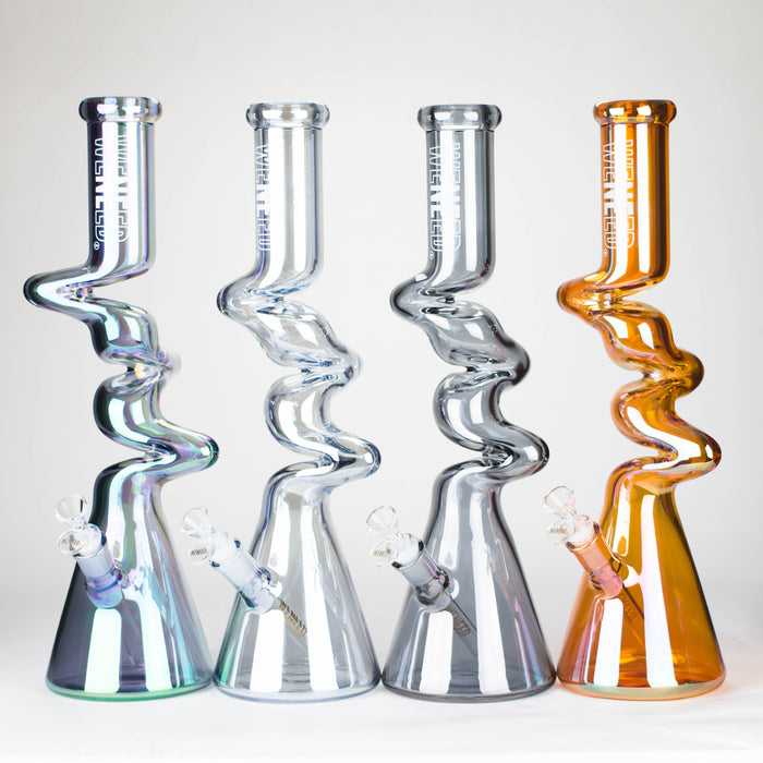 WENEED | 17.5" Iridescent Ripple Glass Bong