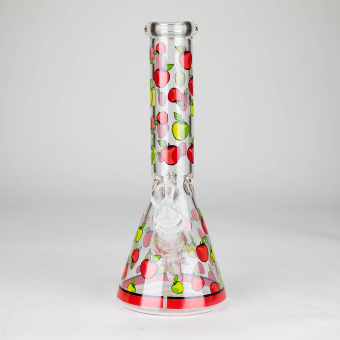 10" Glass Bong With Fruit Design