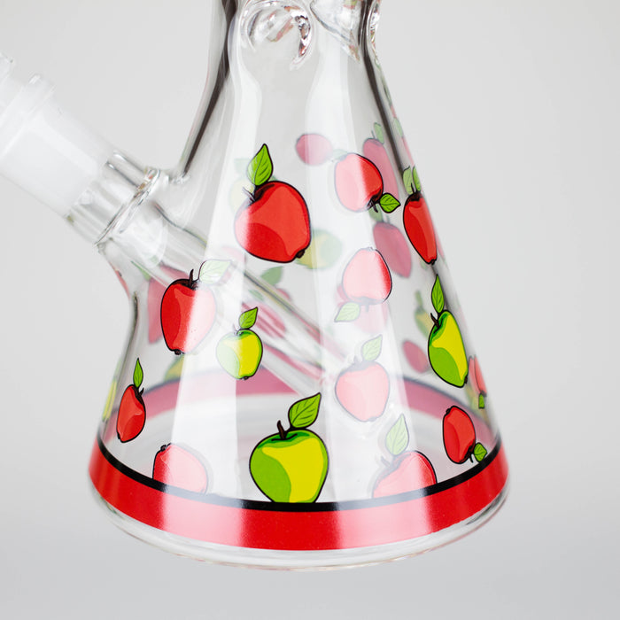 10" Glass Bong With Fruit Design