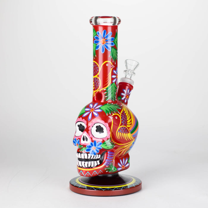 10" Sugar Skull-Themed glass bong [SK Series]