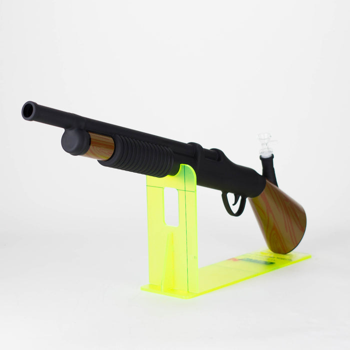 27" Painted Shotgun Design Glass Bong with Display Stand [GU006]