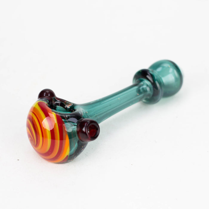 Shine Glassworks | Crushed Opal Space fumed handpipe with spiral bowl