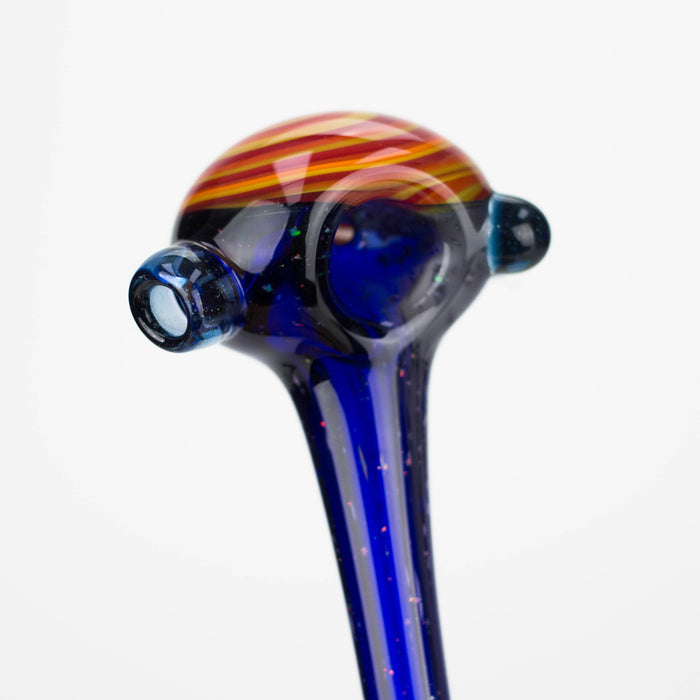 Shine Glassworks | Crushed Opal Space fumed handpipe with spiral bowl