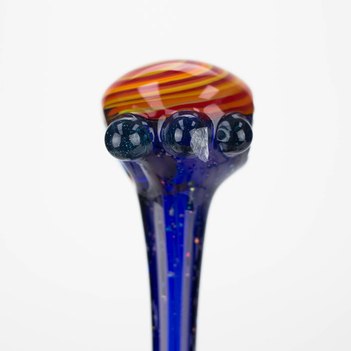 Shine Glassworks | Crushed Opal Space fumed handpipe with spiral bowl