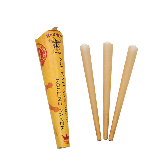 HORNET King Size Natural Pre-Rolled Paper Cones 3 x 24CT_3