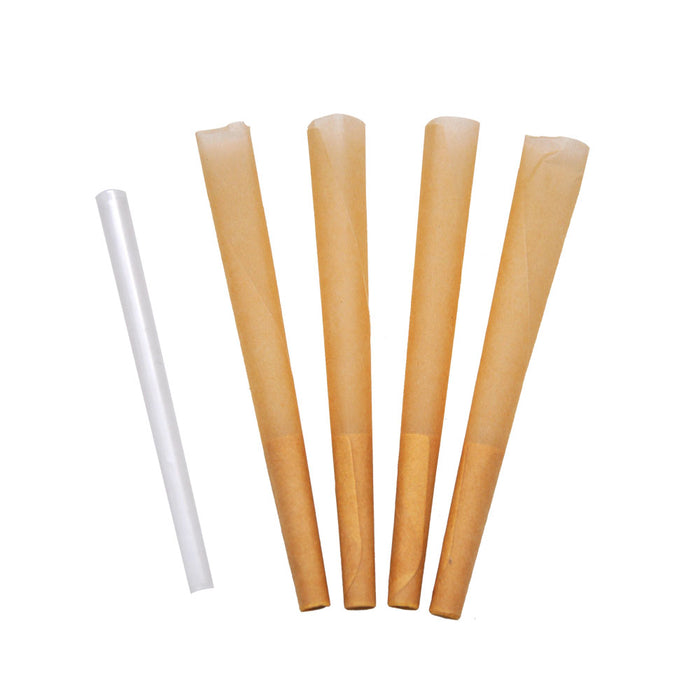 Hornet Natural Unrefined 1-1/4 Size Pre Rolled Paper Cones Smoking 32 Pack Cone_6