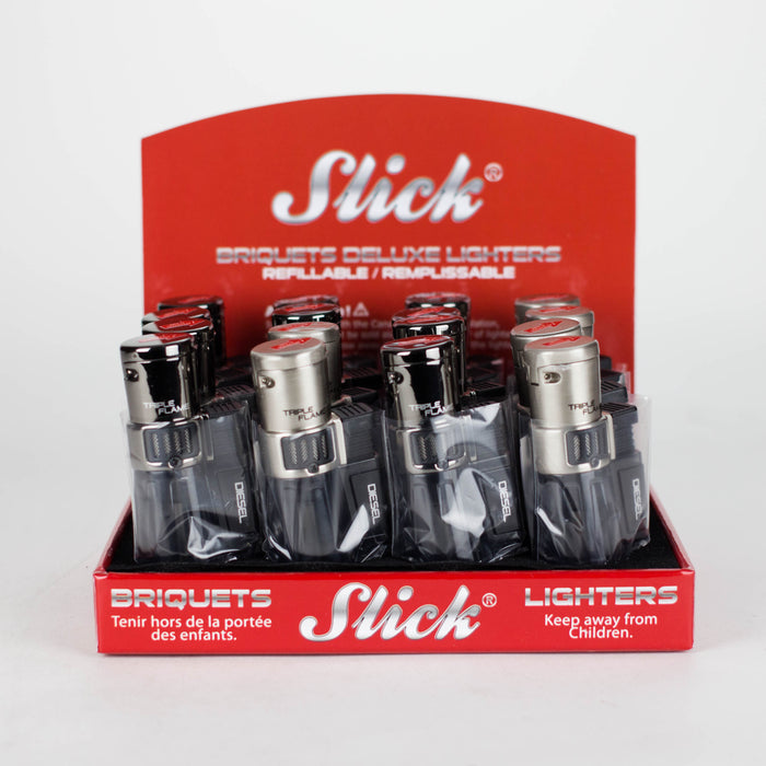 Slick® | Deluxe TRIPLE Torch Lighter Diesel  Box of 16 [YYG-820]