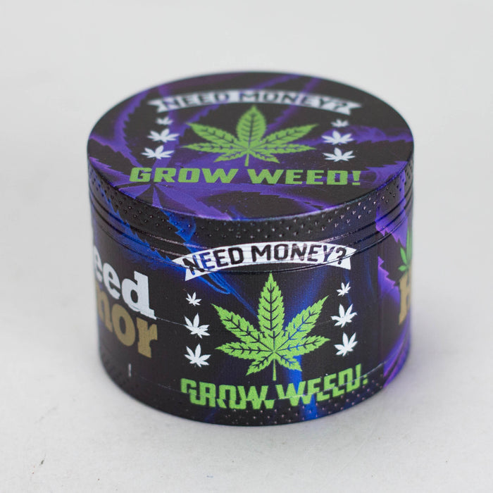 2" Metal Grinder 4 Layers with Weed Humor Design Box of 12