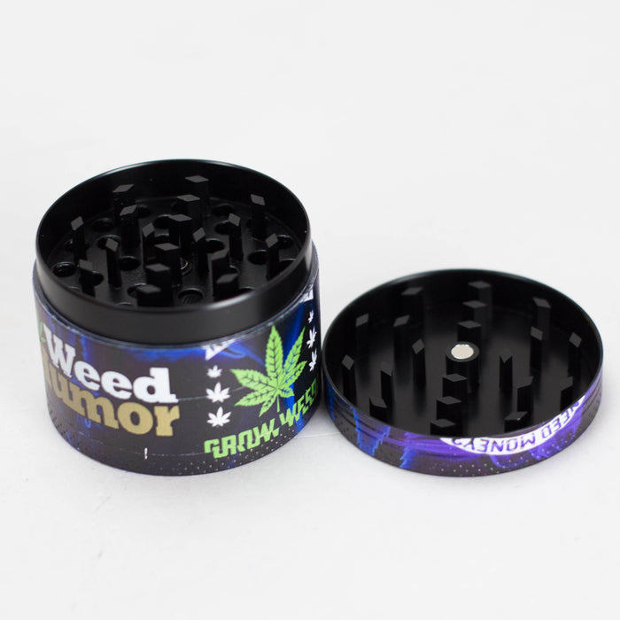 2" Metal Grinder 4 Layers with Weed Humor Design Box of 12