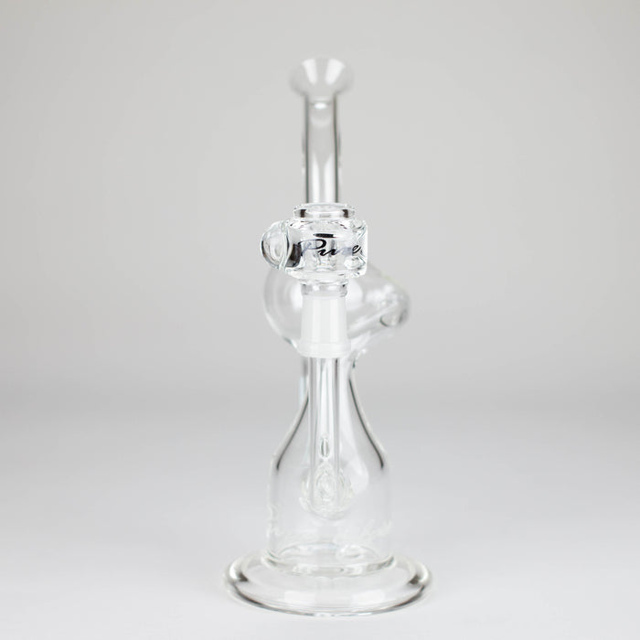 Pure Glass | 8" Infinity Recycler 2 - Flower and Dab