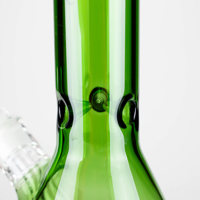 Genie | 18" 7 mm color-tube and clear-bottom beaker water bong [GE3110]