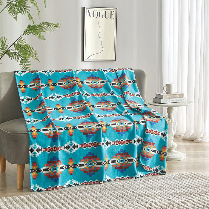 Nu Trendz | Solstice Pattern Polar Fleece Blanket-Assorted Box of 24 [0138]