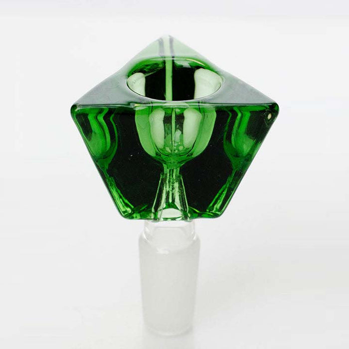 Triangular pyramid Glass Green bowl [JC-12522]