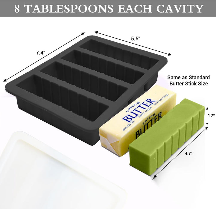 Silicone Butter Mold with Lid [K056]