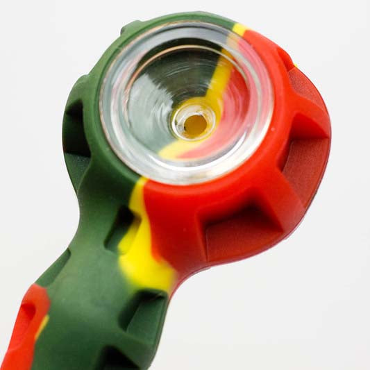 HIT | Silicone hand pipe with glass bowl 10 pcs buldle