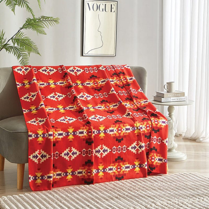 Nu Trendz | Solstice Pattern Polar Fleece Blanket-Assorted Box of 24 [0138]