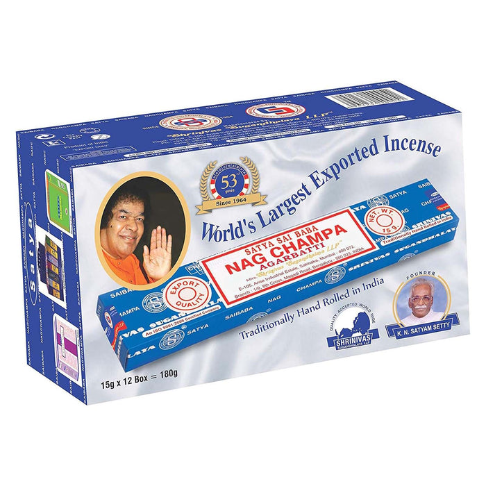 Satya | Nag Champa Agarbatti 15g Box of 12